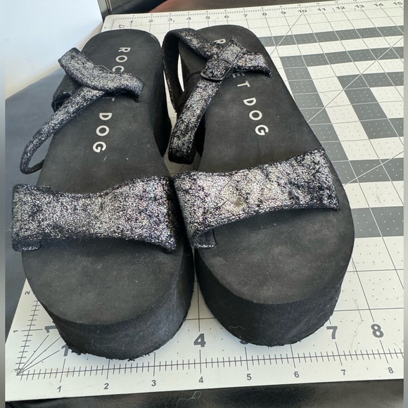 Rocket Dog raver metallic silver platform sandals sz 7 - Picture 8 of 11